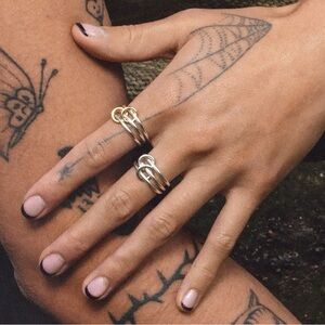 spinelli kilcollin silver / gold solarium ring size 6